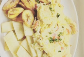 Fried Plantain & Yam, with Fried Eggs