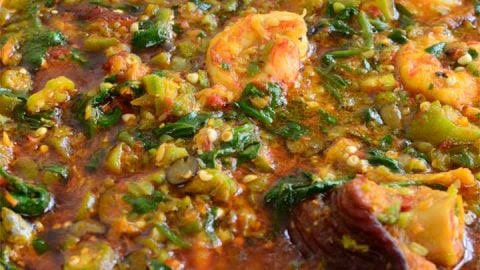 Okro Soup With Spinach