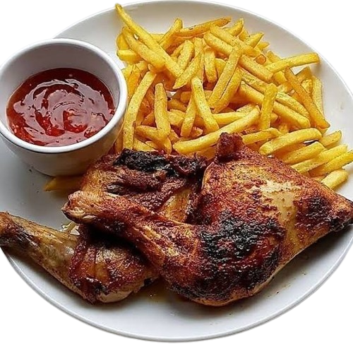Chicken & Chips (with ketchup)