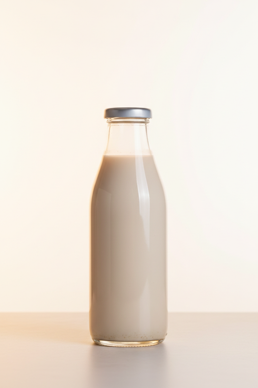 Tiger nut drink in a 75cl transparent bottle 